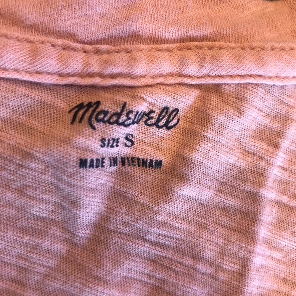 Madewell Rose V-Neck T-Shirt Small